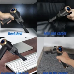 Best ATELA Dammsugare för Tesla Bilrengöring för modell 3/X/Y/S Bärbara sladdlösa dammsugare med LED-ljus Tesla tillbehör med kraftfullt sug 5V/120W/9000Pa