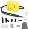 Sale COSTWAY Dammsugare med ånga för vägglöss 1600W -180℃-3 Bar-Reservoir 1L-Förvärmning på 15s-Justerbar intensitet-12 tillbehör-Gul