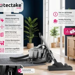 Dammsugare VC900, 900 W, påslös, hårda golv och mattor