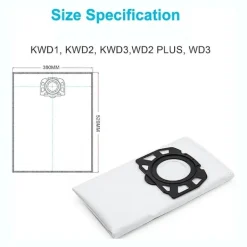 Clearance Dammsugarpåsar Filter Passar KFI 357 KFI357 KA 40 Ersättningspåse för 2.863-314.0WD2 Plus WD3 Som Visas