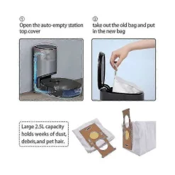 New unbranded Dammsugarpåsar för Deebot T9 Ozmo T8 Max T8-serien N8 Pro Dammsugare Reservdelar