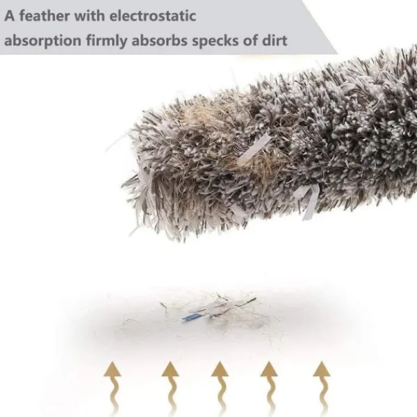 Best Dammtorkare teleskopisk tvättbar, dammvippa mikrofiber teleskopskaft i rostfritt stål och böjbar hörnborste, dammduk-FQ-