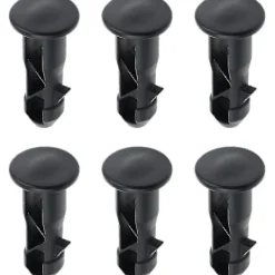 Discount DB 3 Par Gångjärnsbultar Gångjärnstappar för Soptunnalock Behållare Passar 240/120/100/60L Utomhussoptunnor, 65mm x 18mm, Svart Plast