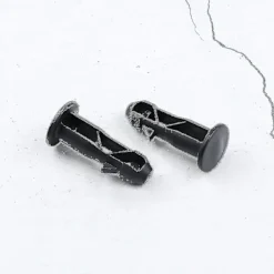 Discount DB 3 Par Gångjärnsbultar Gångjärnstappar för Soptunnalock Behållare Passar 240/120/100/60L Utomhussoptunnor, 65mm x 18mm, Svart Plast