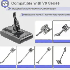 Online DAO Db V8 6000mah Ersättningsbatteri Dyson V8 Sv10 Li-ion Batteri För Dyson V8 Absolute Fluffy Animal Sv10 Sladdlös Handhållen Dammsugare Med Pack