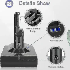 Online DAO Db V8 6000mah Ersättningsbatteri Dyson V8 Sv10 Li-ion Batteri För Dyson V8 Absolute Fluffy Animal Sv10 Sladdlös Handhållen Dammsugare Med Pack