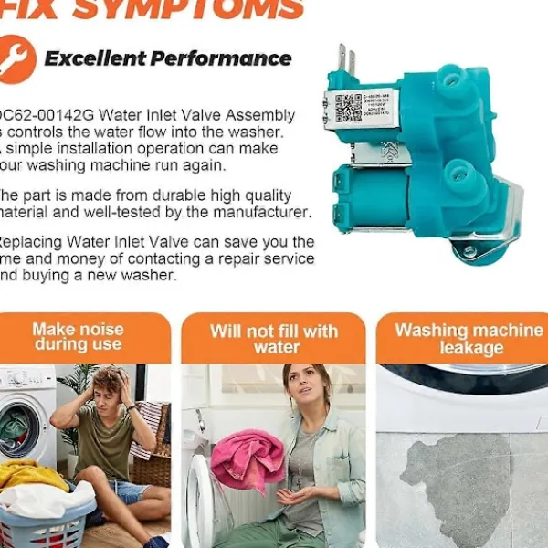 Clearance DC62-00142G Vatteninloppsventil för Samsung Tvättmaskin Del Magnetventil AP4211934 PS420