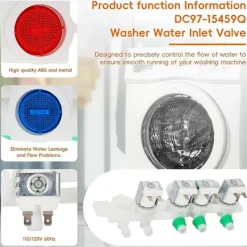 Online DC97-15459Q Vatteninloppsventil för tvättmaskin från Samsung