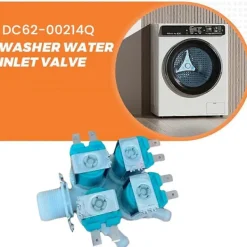 Discount DC62-00214Q Vatteninloppsventil för Tvättmaskin, Ersättning för Vatteninlopps Solenoidventil