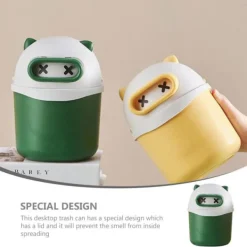 Online Dekorativ Papperskorgen med Panda-Motiv för Skrivbord, Söt Papperskorg för Kontor