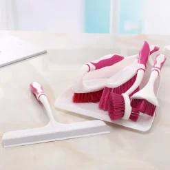 Online 6-delad djuprengöringsborste set, rengöringsborste, skrubbborste hörnborste skrubbdyna med skrapa huvud slipande dyna för badrum, golv, T