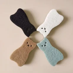 New 8-delad kökssvampset i kattform, dubbelsidig rengöringssvamp för disk, frukt, tallrik, badrum, slumpmässig färg