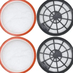 New 4-delars filterset för Dirt Devil DD2650-1, DD2651-0, DD2651-1, DD2720 2620001, 2620002, 2 x motorfilter + 2 x utblåsfilter