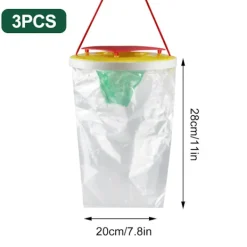 Best 3-delars flugfångarkit för inomhus/utomhusbruk, röda flugfällor, transparent flugfälla refill, för fruktflugor