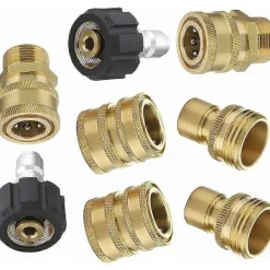 Online 8-delars M22 Roterbar 3/8 Snabbkoppling, 3/4 Snabbkopplingsadapterkit för Högtryckstvätt -