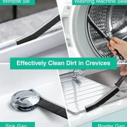 Online 3-delars rengöringsborstset med spårat handtag för kök, hem, badrum, toalett, fönsterrengöring