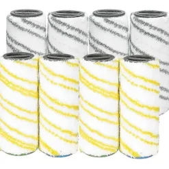 New 8-delars set med rullar för Fc7 Fc5 Fc3 Fc3d elektrisk golvrengörare 2.055-007.0 / 2.055-006.0(hy)