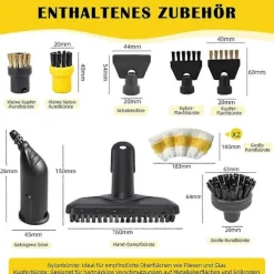 10-delars tillbehörsset för Kärcher ångtvättar SC1, SC2, SC3, SC4 och SC5 Som Visas As Shown