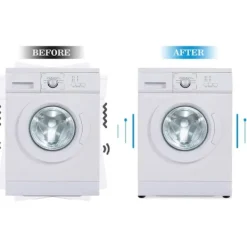 Outlet 4-delars vibrationsdämpande tvättmaskinsmatta - förhindra att tvättmaskinen rör sig - vibrationsdämpande tvättmaskinskuddar för tvättmaskiner och torktumlare | Fyndiq