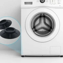 Outlet 4-delars vibrationsdämpande tvättmaskinsmatta - förhindra att tvättmaskinen rör sig - vibrationsdämpande tvättmaskinskuddar för tvättmaskiner och torktumlare | Fyndiq