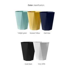 Clearance Diamantformad papperskorg för hemmet, vardagsrummet, badrummet, köket, öppen, stor, kreativ, sovrummet, kontoret, blå S