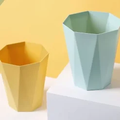 Clearance Diamantformad papperskorg för hemmet, vardagsrummet, badrummet, köket, öppen, stor, kreativ, sovrummet, kontoret, blå S