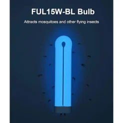 Discount Dichroma Ersättningslampa för Insektsdödare 15W med 4-Stiftsbas, Ful 15W-BL U-formad Dubbelrörslampa för Utomhus Myggdödare, 1-pack