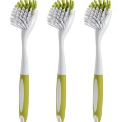 Diskborstar för diskbänk, kastruller och stekpannor med hållbara borst, gulgrön 3 st
