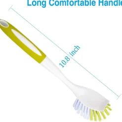 Diskborstar för diskbänk, kastruller och stekpannor med hållbara borst, gulgrön 3 st