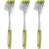 Sale Diskborstar för diskbänk, kastruller och stekpannor med slitstarka borst, gulgrön 3-pack