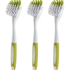 Sale Diskborstar för diskbänk, kastruller och stekpannor med slitstarka borst, gulgrön 3-pack