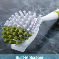 Sale Diskborstar för diskbänk, kastruller och stekpannor med slitstarka borst, gulgrön 3-pack