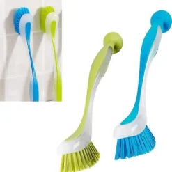 Clearance DAO Diskborste Diskborstar Långt Handtag & Mjukt Grepp Vänliga Borst Diskborste Med Sugkopp Kopp 2st db