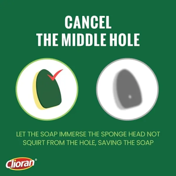 Diskborste Refill med Tvålbehållare (6 st) - Repfria Svamphuvuden, Kraftiga, för Diskmedelsdispenser