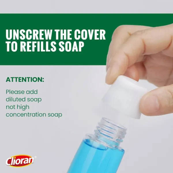 Diskborste Refill med Tvålbehållare (6 st) - Repfria Svamphuvuden, Kraftiga, för Diskmedelsdispenser