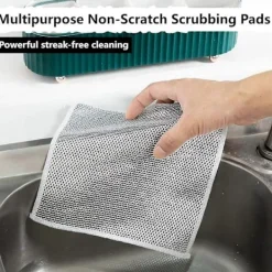 Sale Diskduk av ståltråd för våt och torr rengöring, kompatibel med multifunktionell japansk skrubber 5 Pcs
