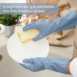 Best Diskhandskar i Gummi, Blå, 4 Par, M, 33cm