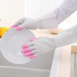 New Diskhandskar i PVC, Återanvändbara, Rengöring