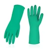 Clearance Diskhandskar, återanvändbara rengöringshandskar i gummi för kök, extra tjocka, långa ärmar (M, Grön, 10 par)