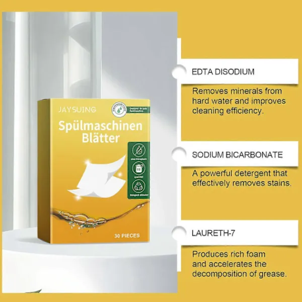 Diskmaskinsblad, Diskmaskinstabletter för Kraftfull Rengöring, Diskmaskinstabletter för Intensiv Rengöring, Avfettande Kraft och Glans, Diskmedel 2pcs | Fyndiq