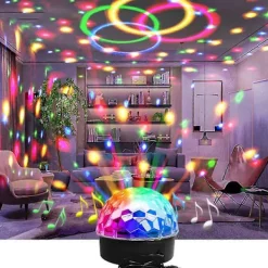 Discount Diskokula Discolampa Party Discoljusprojektor LED Party Ljus 9 Färger Discolampa Med Fjärrkontroll För Halloween Dekoration Disco Ktv Klubb
