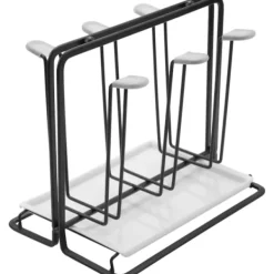 Sale Diskställ för 6 flaskor, flaskhållare i metall, droppställ för kärl med droppbricka