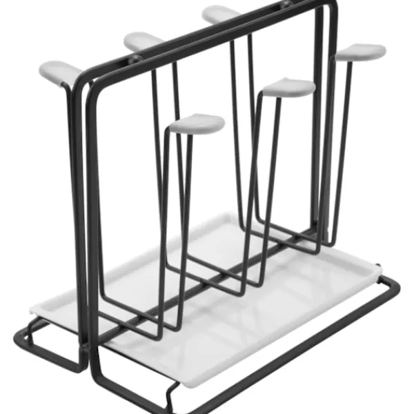 Sale Diskställ för 6 flaskor, flaskhållare i metall, droppställ för kärl med droppbricka