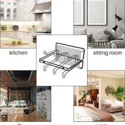 Sale Diskställ för 6 flaskor, flaskhållare i metall, droppställ för kärl med droppbricka