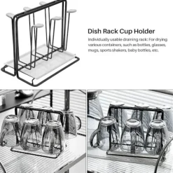 Sale Diskställ för 6 flaskor, flaskhållare i metall, droppställ för kärl med droppbricka