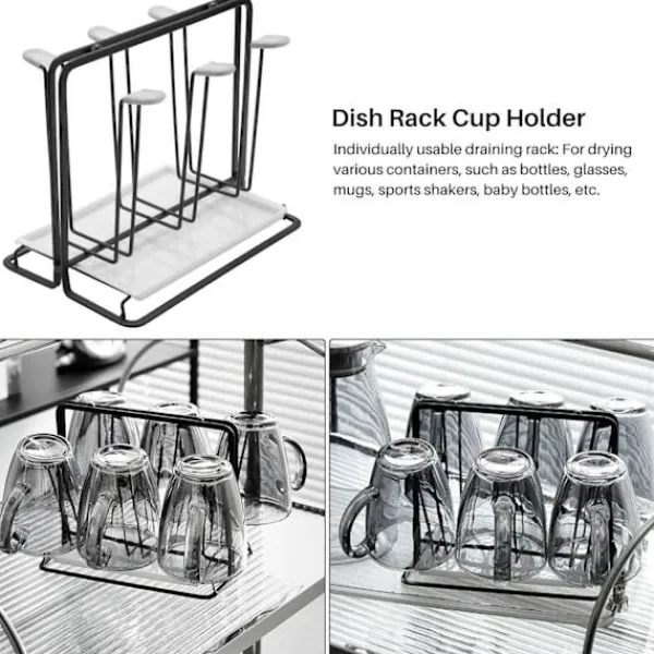 Sale Diskställ för 6 flaskor, flaskhållare i metall, droppställ för kärl med droppbricka