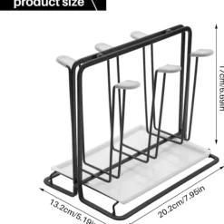 Sale Diskställ för 6 flaskor, flaskhållare i metall, droppställ för kärl med droppbricka