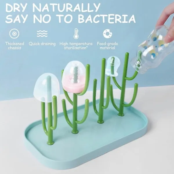Outlet Diskställ i ABS - Kaktusform - för nappflaskor, bestick, nappar, halsband, örhängen, ringar, muggar
