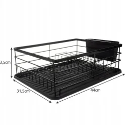 Online Diskställ Svart Metall - 44 x 31 x 14,5 cm Y YY Svart Black Svart