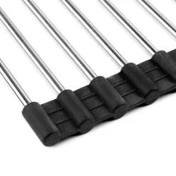 Clearance Diskställ Torkställ i rostfritt stål Rullbar Hopvikbar 2-Pack